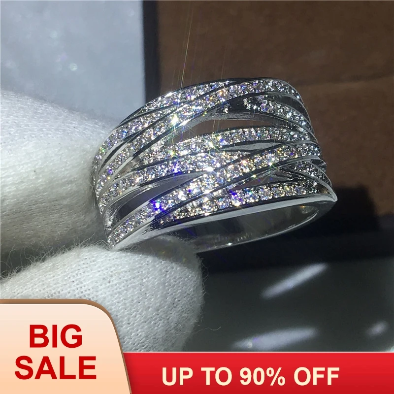 Luxury Women Fashion jewelry AAAAA zircon Cz White Gold Filled Cross Engagement wedding band ring for women men Gift
Luxury Women Fashion jewelry AAAAA zircon Cz White Gold Filled Cross Engagement wedding band ring for women men Gift