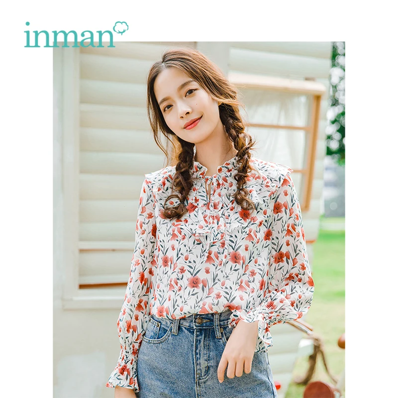INMAN 2019 Spring New Arrival Stand up Collar Retro Literary Floral Casual Holiday Style Bell Sleeves Women Shirt
INMAN 2019 Spring New Arrival Stand up Collar Retro Literary Floral Casual Holiday Style Bell Sleeves Women Shirt