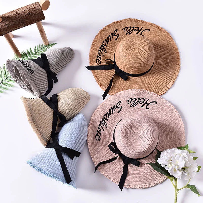 Weave letter Sun Hats Woman Summer Beach Hats Sunshine Fashion Female Black Ribbon Lace Caps
Weave letter Sun Hats Woman Summer Beach Hats Sunshine Fashion Female Black Ribbon Lace Caps