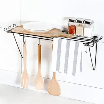 Multi-functional Kitchen Bathroom Iron Hook Storage Shelf Mount Punching-Free Wall Mount Spatula Spoon Storage Rack
Multi-functional Kitchen Bathroom Iron Hook Storage Shelf Mount Punching-Free Wall Mount Spatula Spoon Storage Rack