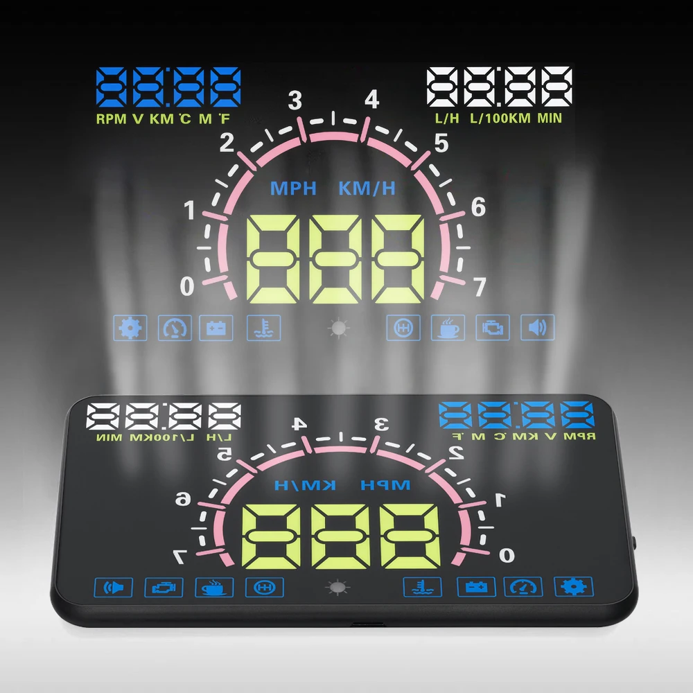 Onever 5.5" Screen Auto OBDII Car HUD OBD2 Port Head Up Display KM/h MPH Overspeed Warning Windshield Projector Alarm System
Onever 5.5" Screen Auto OBDII Car HUD OBD2 Port Head Up Display KM/h MPH Overspeed Warning Windshield Projector Alarm System
