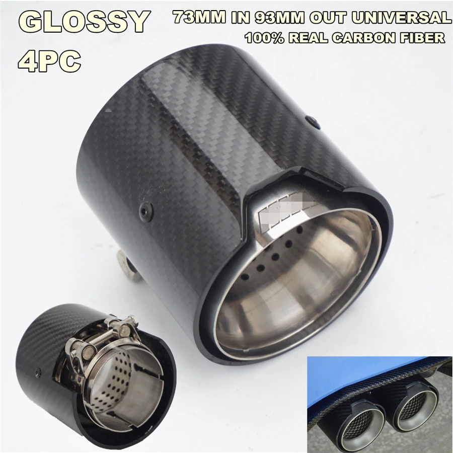 4 Pieces (INLET OD):73mm 93MM OUT Glossy Universal Carbon Fiber Exhaust tip For BMW M Performance exhaust pipe M2 F87 M3 F80 M4
4 Pieces (INLET OD):73mm 93MM OUT Glossy Universal Carbon Fiber Exhaust tip For BMW M Performance exhaust pipe M2 F87 M3 F80 M4