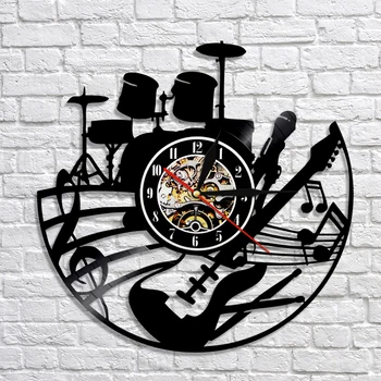 Vinyl Record Wall Clock Modern Design Musical Theme Decorative Black Art Clock With LED Backlight Color Changing Lamp
Vinyl Record Wall Clock Modern Design Musical Theme Decorative Black Art Clock With LED Backlight Color Changing Lamp
