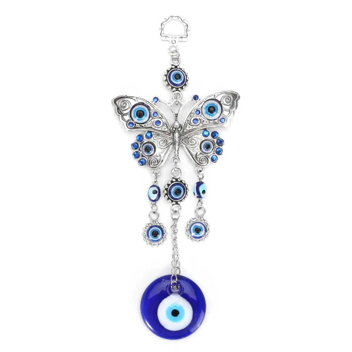 20*8cm Turkish Blue Glass Evil Eyes Wall Hanging Pendant Butterfly Lucky Protection Hamsa Hand Amulet Home Car Office Decoration
20*8cm Turkish Blue Glass Evil Eyes Wall Hanging Pendant Butterfly Lucky Protection Hamsa Hand Amulet Home Car Office Decoration