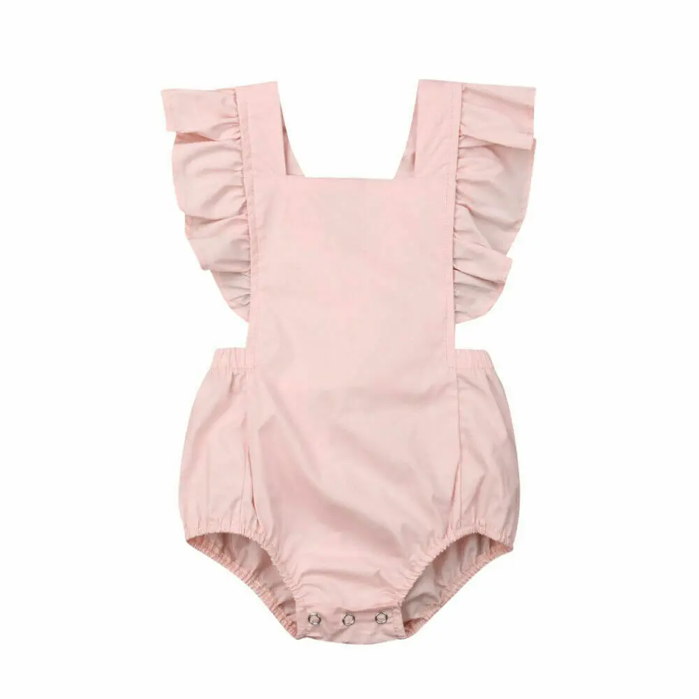 2019 Summer Cotton Sleeveless Solid Toddler Baby Girl Ruffle Tie Wraps Solid Romper Outfits Tops 0-24 M
2019 Summer Cotton Sleeveless Solid Toddler Baby Girl Ruffle Tie Wraps Solid Romper Outfits Tops 0-24 M