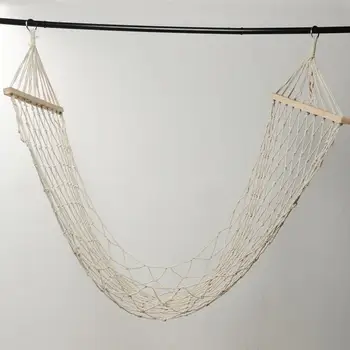 Wood Pole Cotton Rope Hammock Bed With Rope White Outdoor And Indoor Hammocks Are Durable
Wood Pole Cotton Rope Hammock Bed With Rope White Outdoor And Indoor Hammocks Are Durable