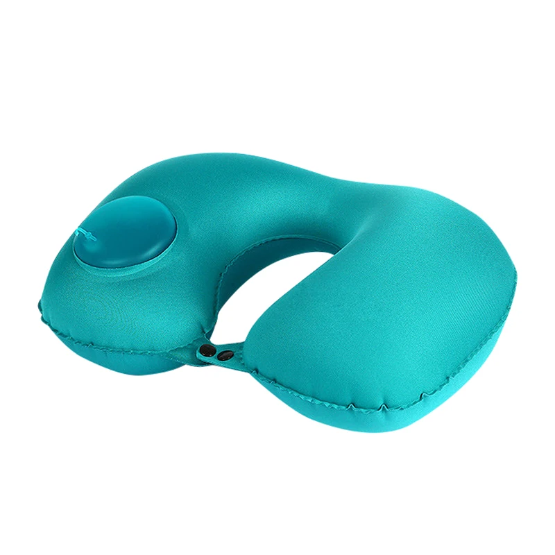 U-Shape Automatic Inflatable Travel Pillow Neck Car Air Pillows Cushion Headrest Folding Portabl | Дом и сад