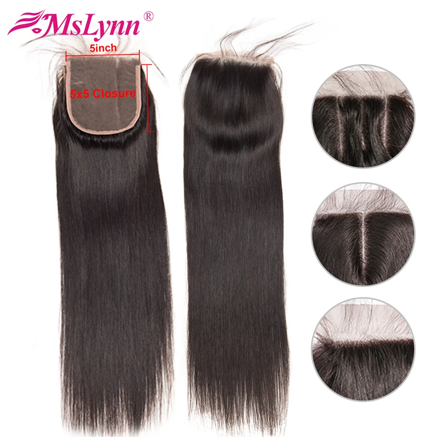 5x5 Lace Closure Brazilian Hair Straight Hair Lace Closure Human Hair Closure With Baby Hair Mslynn Remy Natural Color 8-20 Inch
5x5 Lace Closure Brazilian Hair Straight Hair Lace Closure Human Hair Closure With Baby Hair Mslynn Remy Natural Color 8-20 Inch