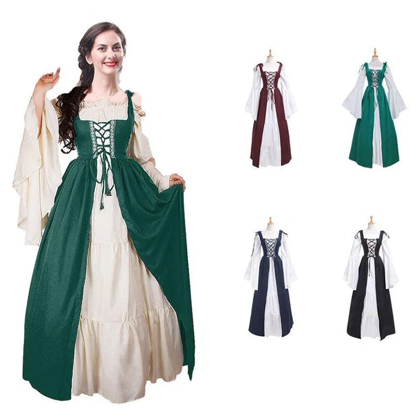 Medieval Renaissance Vintage Clothing Halloween Costume for Women Princess Long Gown Dress Female Palace Wedding Party Uniform
Medieval Renaissance Vintage Clothing Halloween Costume for Women Princess Long Gown Dress Female Palace Wedding Party Uniform