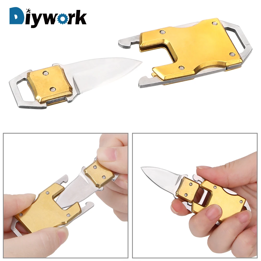 DIYWORK Mini Keychain Knife Camping Outdoor Survive Tools Folding Pocket Knife EDC Hand Tool Sets with Rope Paper Cutter
DIYWORK Mini Keychain Knife Camping Outdoor Survive Tools Folding Pocket Knife EDC Hand Tool Sets with Rope Paper Cutter