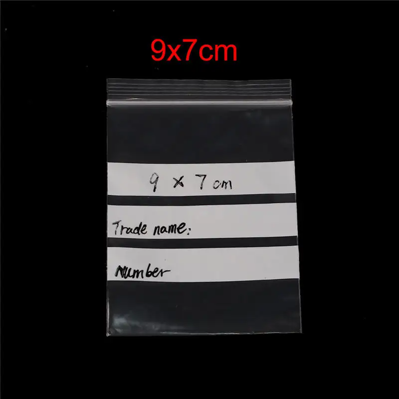 PVC Zip Lock Bags Transparent With Write-On Strips Reclosable Storage Bag(Useable Space: 9x7cm) 10cm x7cm(3 7/8" x2 6/8")200 PCs
PVC Zip Lock Bags Transparent With Write-On Strips Reclosable Storage Bag(Useable Space: 9x7cm) 10cm x7cm(3 7/8" x2 6/8")200 PCs