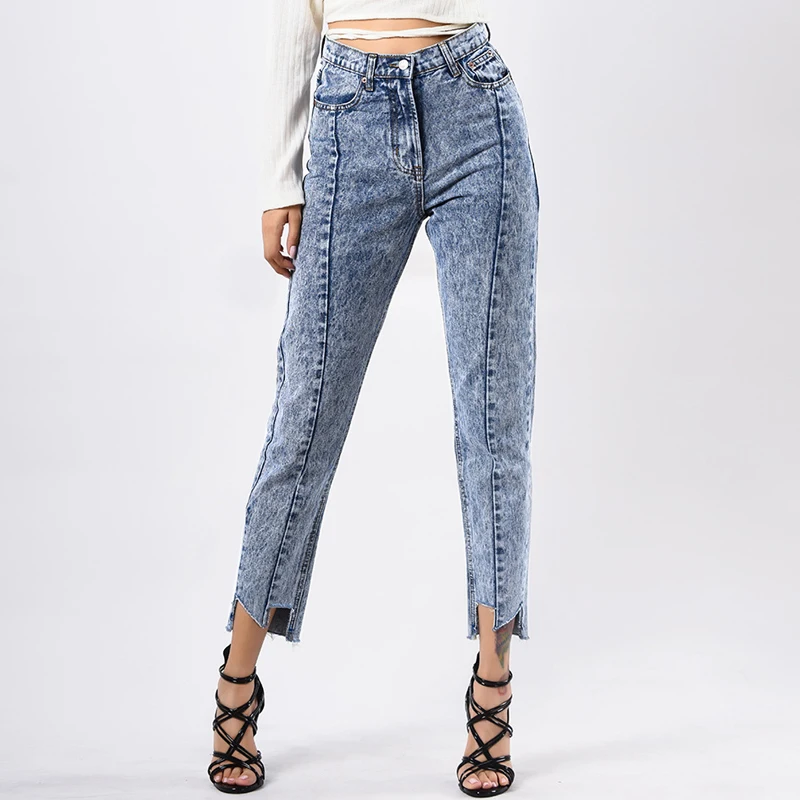 High Waist Boyfriend Straight Jeans Women Vintage Denim Pants Asymmetric Lady's Trousers Irregular Cut Tailored Plus Size Large
High Waist Boyfriend Straight Jeans Women Vintage Denim Pants Asymmetric Lady's Trousers Irregular Cut Tailored Plus Size Large
