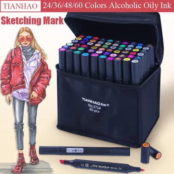 TIANHAO 24/36/48/60 Colors Art Marker Set Dual Headed Sketch Markers Brush Pen For Draw Manga Animation Design Art Supplies
TIANHAO 24/36/48/60 Colors Art Marker Set Dual Headed Sketch Markers Brush Pen For Draw Manga Animation Design Art Supplies