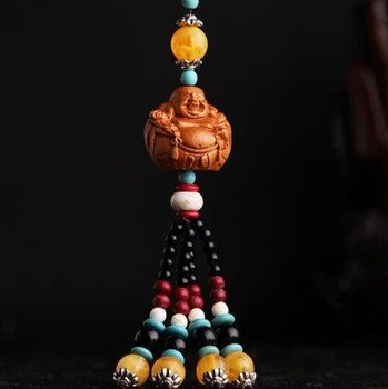 Chinese Peach Wood Carving Maitreya Buddha Smile Safe And Good Luck Exquisite Car Key Pendant
Chinese Peach Wood Carving Maitreya Buddha Smile Safe And Good Luck Exquisite Car Key Pendant