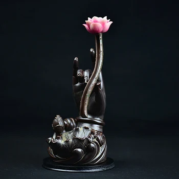 Ceramic Backflow Incense Burner Lotus Tathagata Buddha Incense Cones Holder Use in Home Office Teahouse Creative Home Decor
Ceramic Backflow Incense Burner Lotus Tathagata Buddha Incense Cones Holder Use in Home Office Teahouse Creative Home Decor