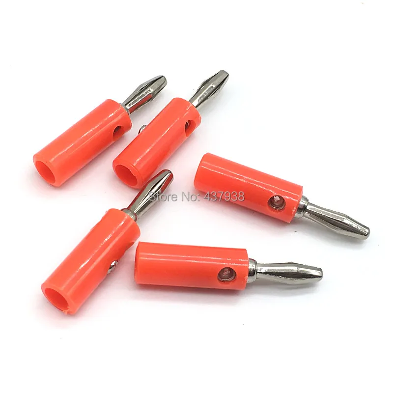 100pcs 4mm Banana Plug Connector Jack Screw-type Banana Head Red Color Nickel-plated Plastic Banana Plugs
100pcs 4mm Banana Plug Connector Jack Screw-type Banana Head Red Color Nickel-plated Plastic Banana Plugs
