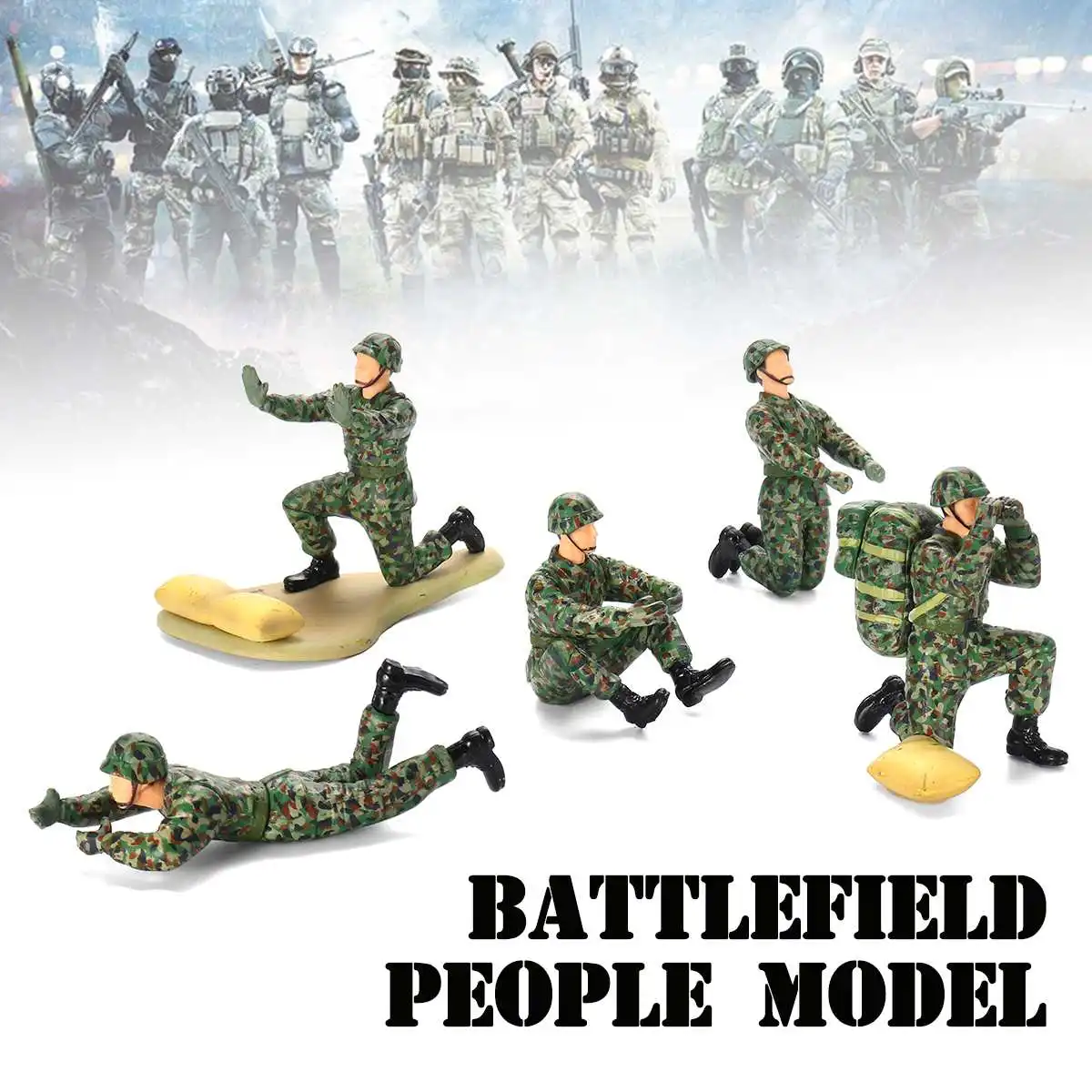 5PCS Camouflage Battlefield People model Army Soldiers Figure Kids Toy Child Gift Model Building Kits
5PCS Camouflage Battlefield People model Army Soldiers Figure Kids Toy Child Gift Model Building Kits