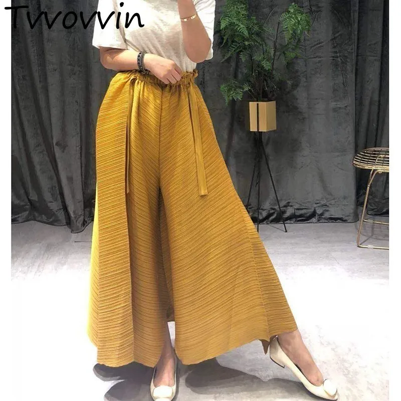 2019 Spring Summer Pelated Clothes For Elastic Waist Directly Trousers Bandage Causal Irregular Wide Leg Pants AS474
2019 Spring Summer Pelated Clothes For Elastic Waist Directly Trousers Bandage Causal Irregular Wide Leg Pants AS474