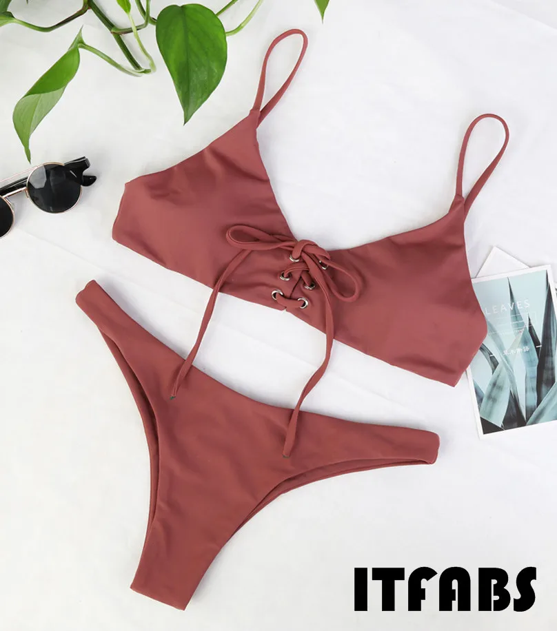 Women Bikini Set Push-up Padded Bra Lace Up Beachwear Bandage Summer Swimsuit Bathing Suit Swimwears
Women Bikini Set Push-up Padded Bra Lace Up Beachwear Bandage Summer Swimsuit Bathing Suit Swimwears