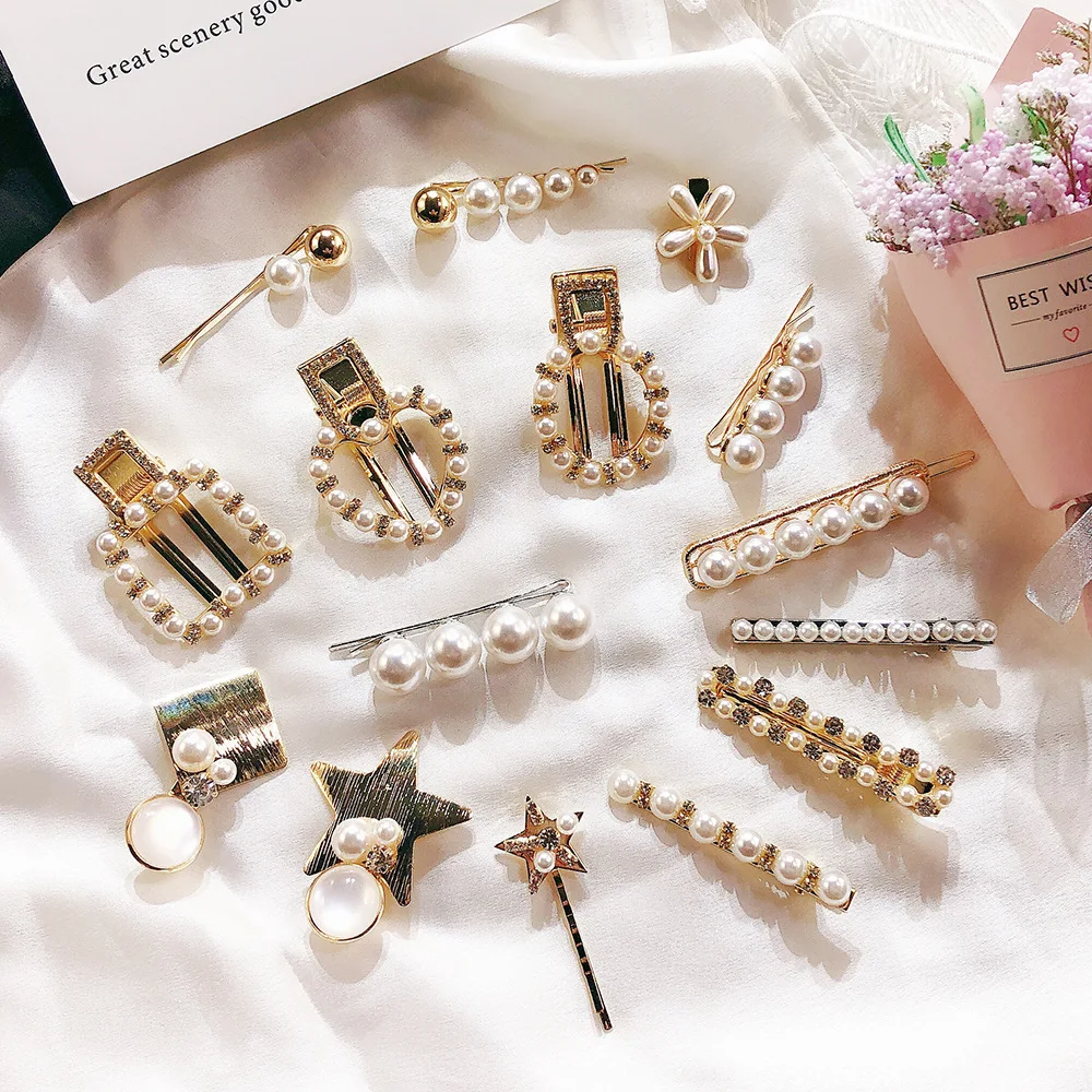 Korea Fashion Pearl Rhinestone Moon Star Heart Rround Geometry Hairpins Hair Headwear Hair Clip Sweet Wedding Barrettes Jewelry
Korea Fashion Pearl Rhinestone Moon Star Heart Rround Geometry Hairpins Hair Headwear Hair Clip Sweet Wedding Barrettes Jewelry