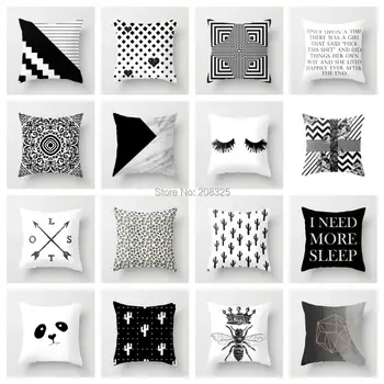 ZENGIA Geometric Cushion Cover Black and White Polyester Throw Pillow Case Striped Dotted Grid Triangular Geometric Art Cushion
ZENGIA Geometric Cushion Cover Black and White Polyester Throw Pillow Case Striped Dotted Grid Triangular Geometric Art Cushion
