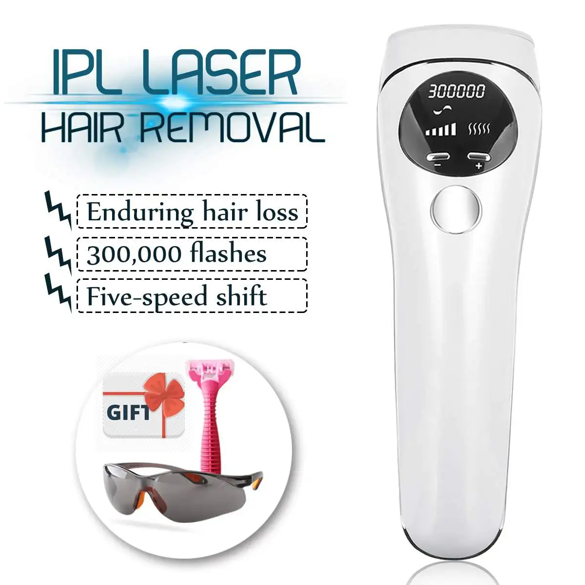 1 Pcs Home 5 Levels IPL Laser Permanent Hair Removal Electric Face Body Skin Painless Bikini Trimmer Epilator Kit
1 Pcs Home 5 Levels IPL Laser Permanent Hair Removal Electric Face Body Skin Painless Bikini Trimmer Epilator Kit