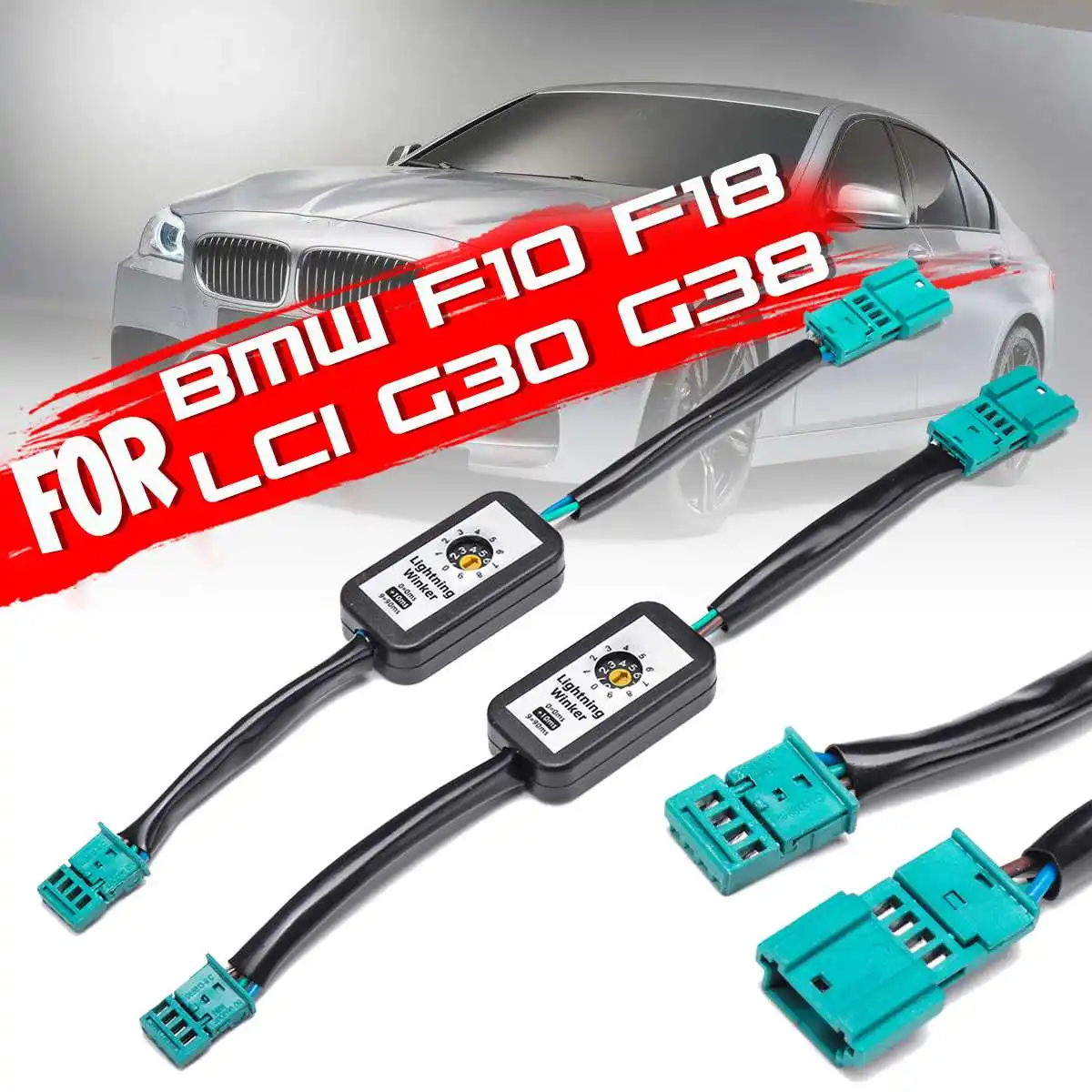 2x Dynamic Add-on Module Cable Wire Harness Adapter For BMW F10 F18 LCI G30 G38 Left & Right Turn Signal Indicator LED Taillight
2x Dynamic Add-on Module Cable Wire Harness Adapter For BMW F10 F18 LCI G30 G38 Left & Right Turn Signal Indicator LED Taillight