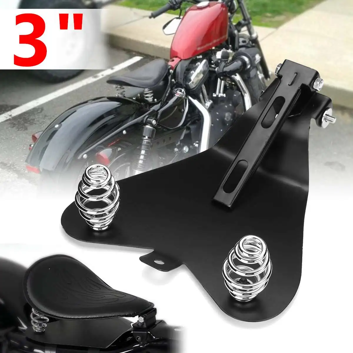 3inch Universal Motorcycle Seat Base Plate Spring bracket Solo Seat Pad Saddle for Harley/Honda/Yamaha/Kawasaki/Suzuki/Sportster
3inch Universal Motorcycle Seat Base Plate Spring bracket Solo Seat Pad Saddle for Harley/Honda/Yamaha/Kawasaki/Suzuki/Sportster