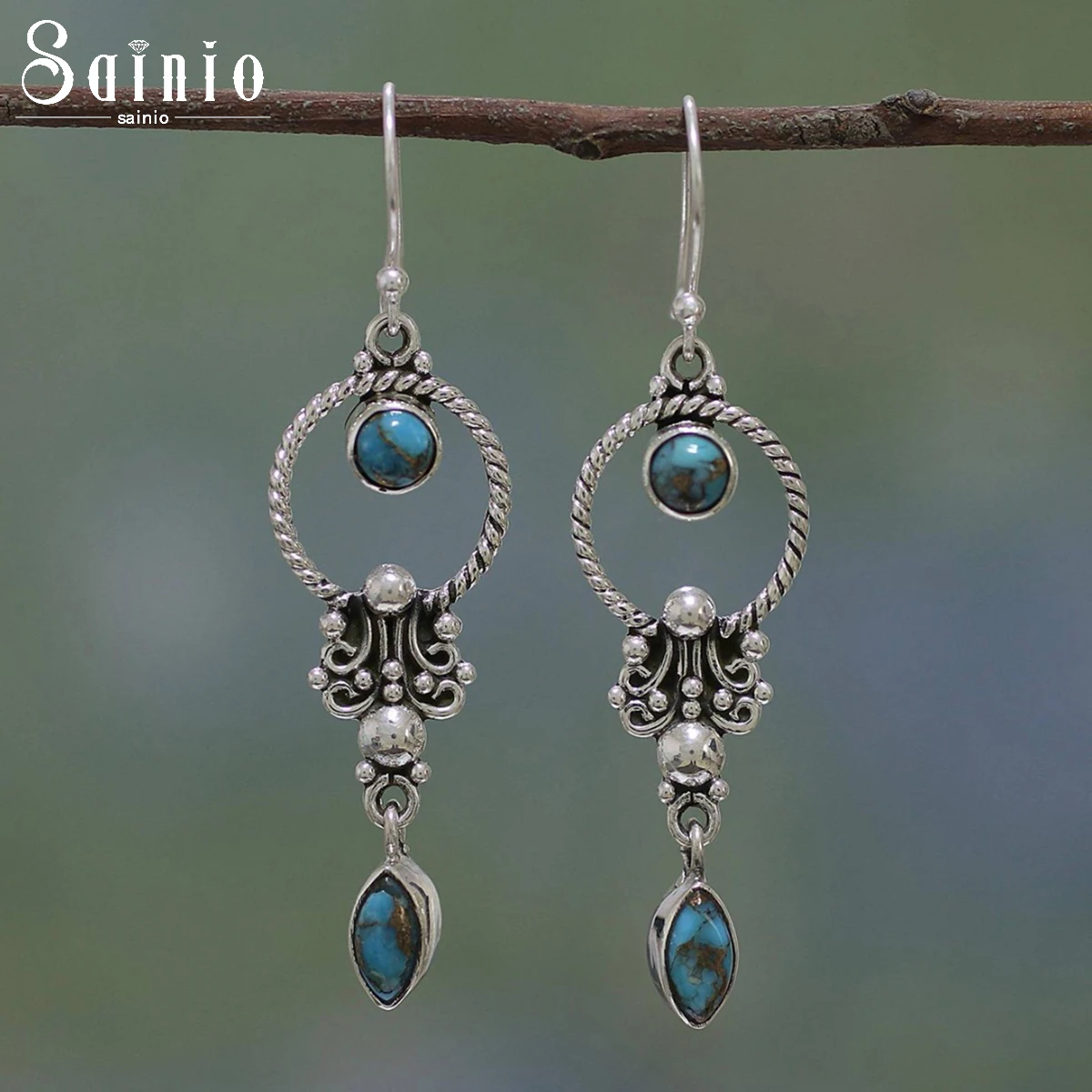 Vintage Tibetan Silver Pendant Earrings Blue Natural Stone Dangle Drop Earring For Women Bobo Hook Earring Fashion Jewelry
Vintage Tibetan Silver Pendant Earrings Blue Natural Stone Dangle Drop Earring For Women Bobo Hook Earring Fashion Jewelry