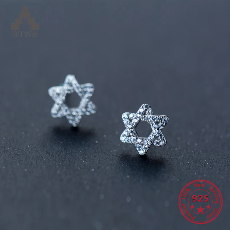 Korea New Style 925 Sterling Silver Simple Fashion Chic Hexagram Diamond Stud Earring Jewelry for Women
Korea New Style 925 Sterling Silver Simple Fashion Chic Hexagram Diamond Stud Earring Jewelry for Women