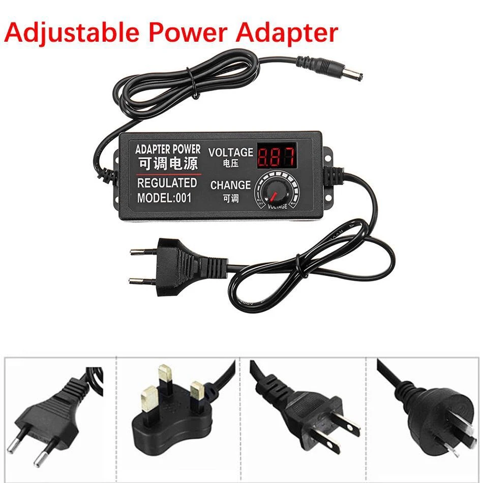 Adjustable AC/DC 3V-24V 2A Universal Adapter with Display Screen Speed Control Voltage Regulated Power Supply Adatpor Charger
Adjustable AC/DC 3V-24V 2A Universal Adapter with Display Screen Speed Control Voltage Regulated Power Supply Adatpor Charger