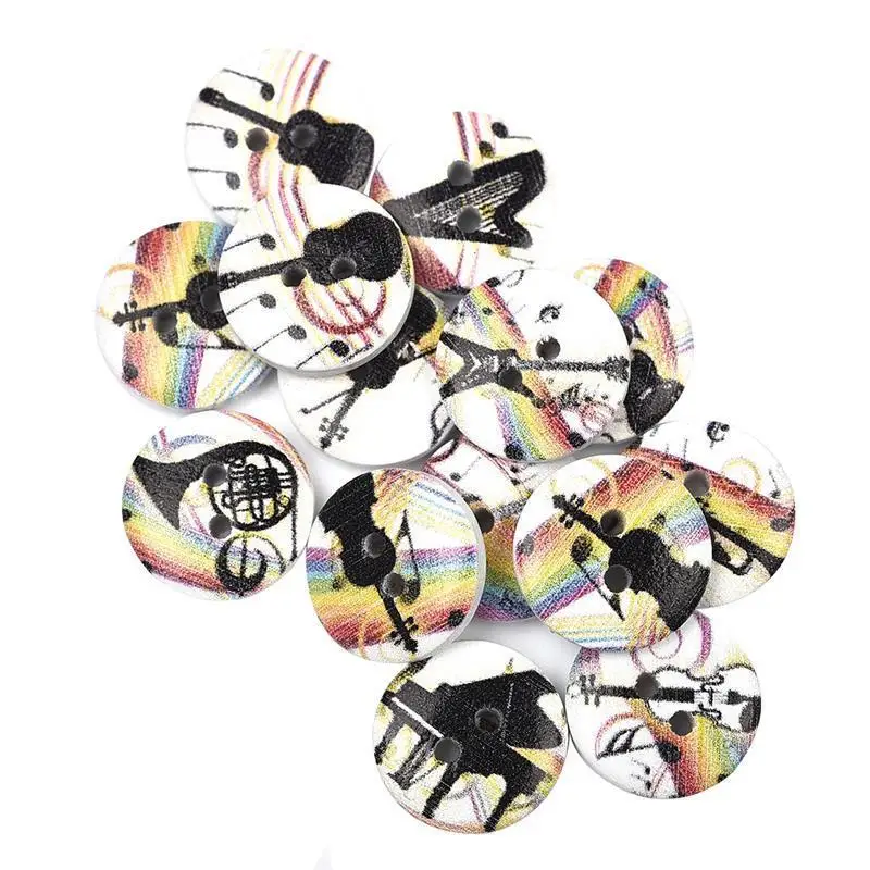 50Pcs Sewing Buttons Musical Instruments Pattern Printed Wood Buttons Wood Buttons For Clothing Clothes Decoration
50Pcs Sewing Buttons Musical Instruments Pattern Printed Wood Buttons Wood Buttons For Clothing Clothes Decoration