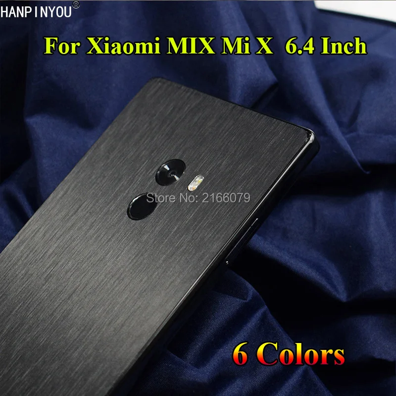 For Xiaomi Mi Mix Mimix Mmix X 6.4" Full Cover Back Body Brushed Metal Decal Skin Phone Protective Wire Drawing Sticker Case |