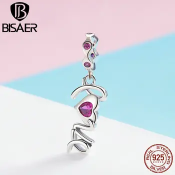 BISAER Real 925 Sterling Silver Love Letter Beads Love Pink CZ Charm fit Bracelets Beads for Silver 925 Jewelry Making ECC946
BISAER Real 925 Sterling Silver Love Letter Beads Love Pink CZ Charm fit Bracelets Beads for Silver 925 Jewelry Making ECC946