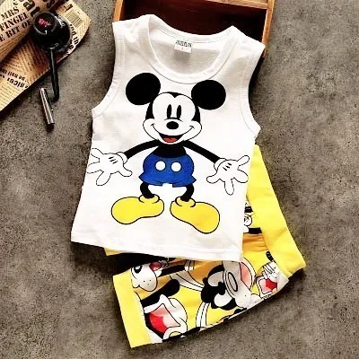 Boy Suit 2019 Spring And Summer New Baby Children's Clothing Cartoon Print Sleeveless Vest T-shirt Children Summer Suit
Boy Suit 2019 Spring And Summer New Baby Children's Clothing Cartoon Print Sleeveless Vest T-shirt Children Summer Suit