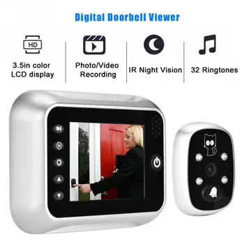 3.5in LCD Digital Doorbell Viewer Door Camera IR Night Vision 100% Brand New Silver deurbel smart doorbell
3.5in LCD Digital Doorbell Viewer Door Camera IR Night Vision 100% Brand New Silver deurbel smart doorbell