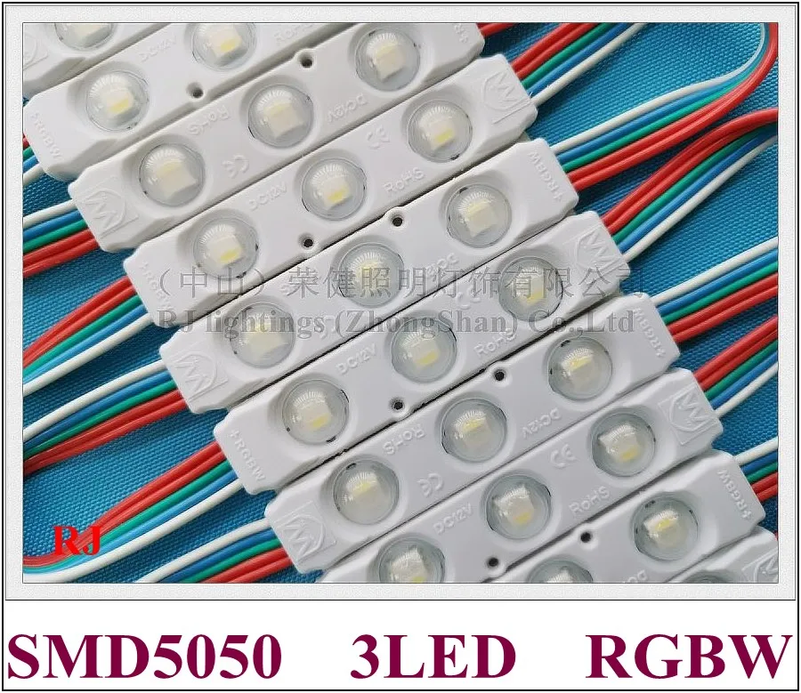 SMD 5050 RGBW LED light module injection LED module DC12V 75mm*15mm*9mm SMD5050 3 LED 1.5W 120lm RGB-W 5 poles(wires)
SMD 5050 RGBW LED light module injection LED module DC12V 75mm*15mm*9mm SMD5050 3 LED 1.5W 120lm RGB-W 5 poles(wires)