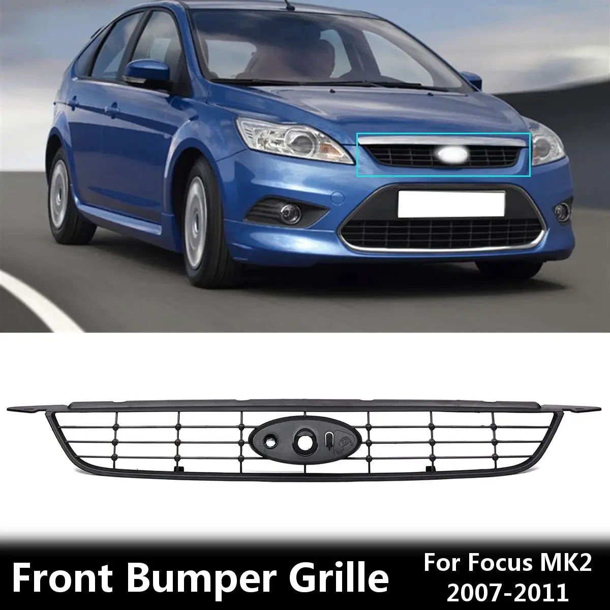 1676410 Black Car Front Bumper Radiator Grille Centre Vent Air Intake Grill for Focus MK2 2007 2008 2009 2010 2011
1676410 Black Car Front Bumper Radiator Grille Centre Vent Air Intake Grill for Focus MK2 2007 2008 2009 2010 2011