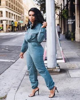 Streetwear Sexy Women Jumpsuit Solid Color Long Sleeve Rompers Casual Elastic Waist Jumpsuit
Streetwear Sexy Women Jumpsuit Solid Color Long Sleeve Rompers Casual Elastic Waist Jumpsuit