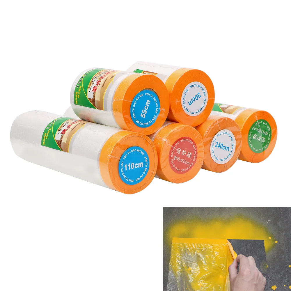 Dust Protection Spray Paint Protection Film Pre-Taped Plastic Drop Cloth for Car Paint Plastic Dip Masking Film Cover
Dust Protection Spray Paint Protection Film Pre-Taped Plastic Drop Cloth for Car Paint Plastic Dip Masking Film Cover