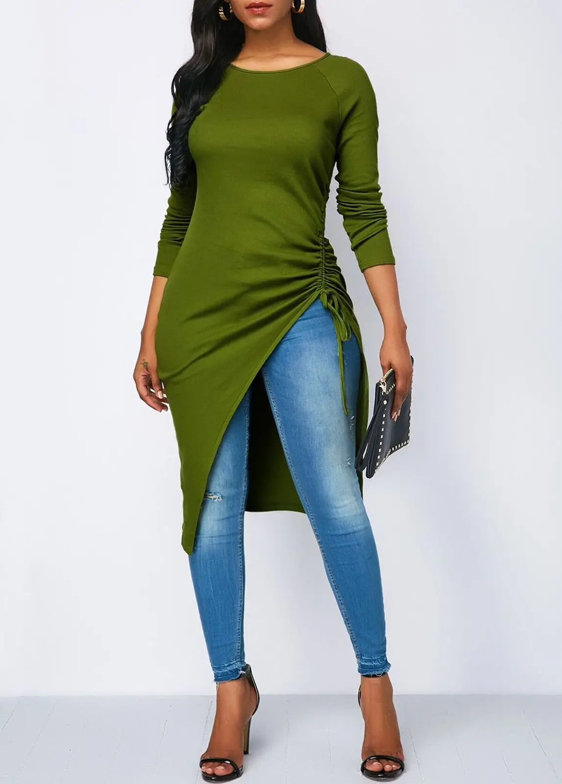 New Sexy Women Blouse Long Sleeve Asymmetrical Hem Shirts Casual Long Sleeve Side Irregular High Split Split Tops blusas mujer
New Sexy Women Blouse Long Sleeve Asymmetrical Hem Shirts Casual Long Sleeve Side Irregular High Split Split Tops blusas mujer