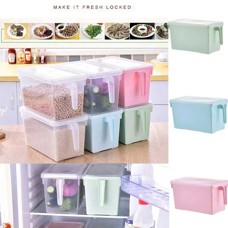 Storage Box with Handle Preservation Box for Vegetable Fruit Organizer Box with Cover Container Transparent Sealed Box #SO
Storage Box with Handle Preservation Box for Vegetable Fruit Organizer Box with Cover Container Transparent Sealed Box #SO