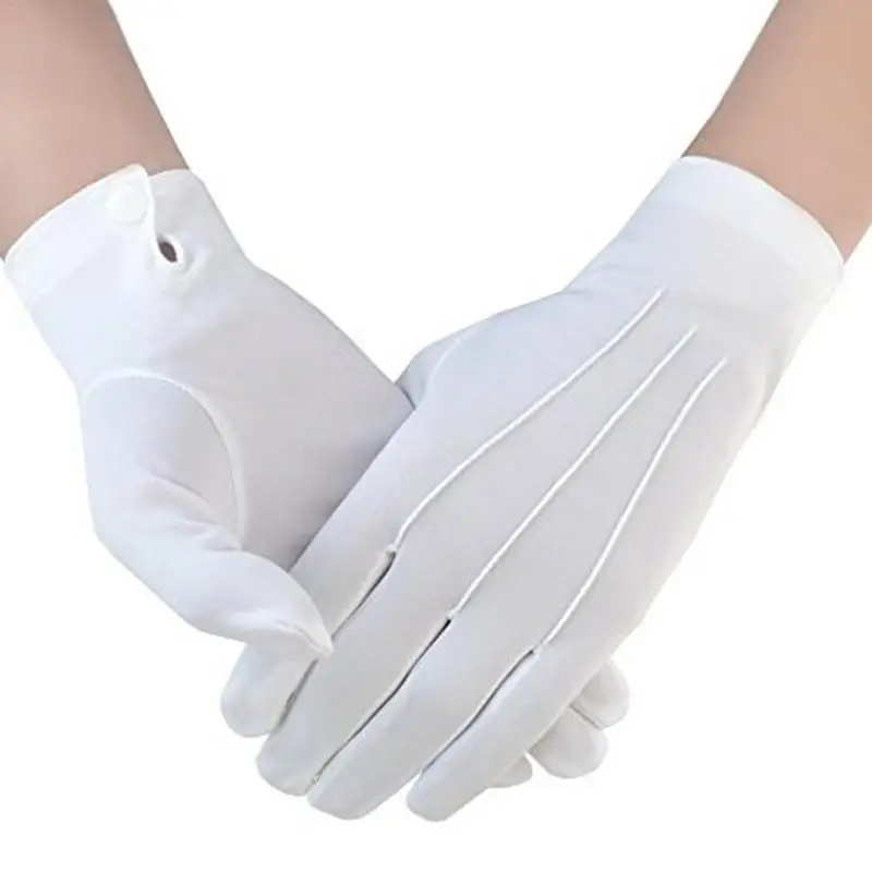 1Pair Etiquette Gloves High Elasticity Polyester Men/Women White Short Gloves Sunscreen Dance Jewelery Show Protective Glove
1Pair Etiquette Gloves High Elasticity Polyester Men/Women White Short Gloves Sunscreen Dance Jewelery Show Protective Glove