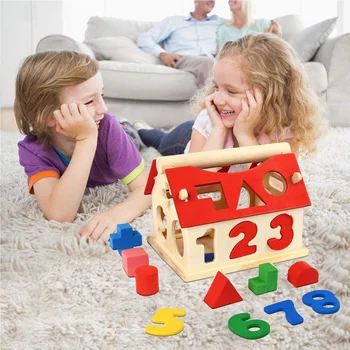 Besegad Kids Wooden Number Shape Match Building Box Blocks Geometric Sorting Blocks House Cognitive Learning Educational Toys
Besegad Kids Wooden Number Shape Match Building Box Blocks Geometric Sorting Blocks House Cognitive Learning Educational Toys