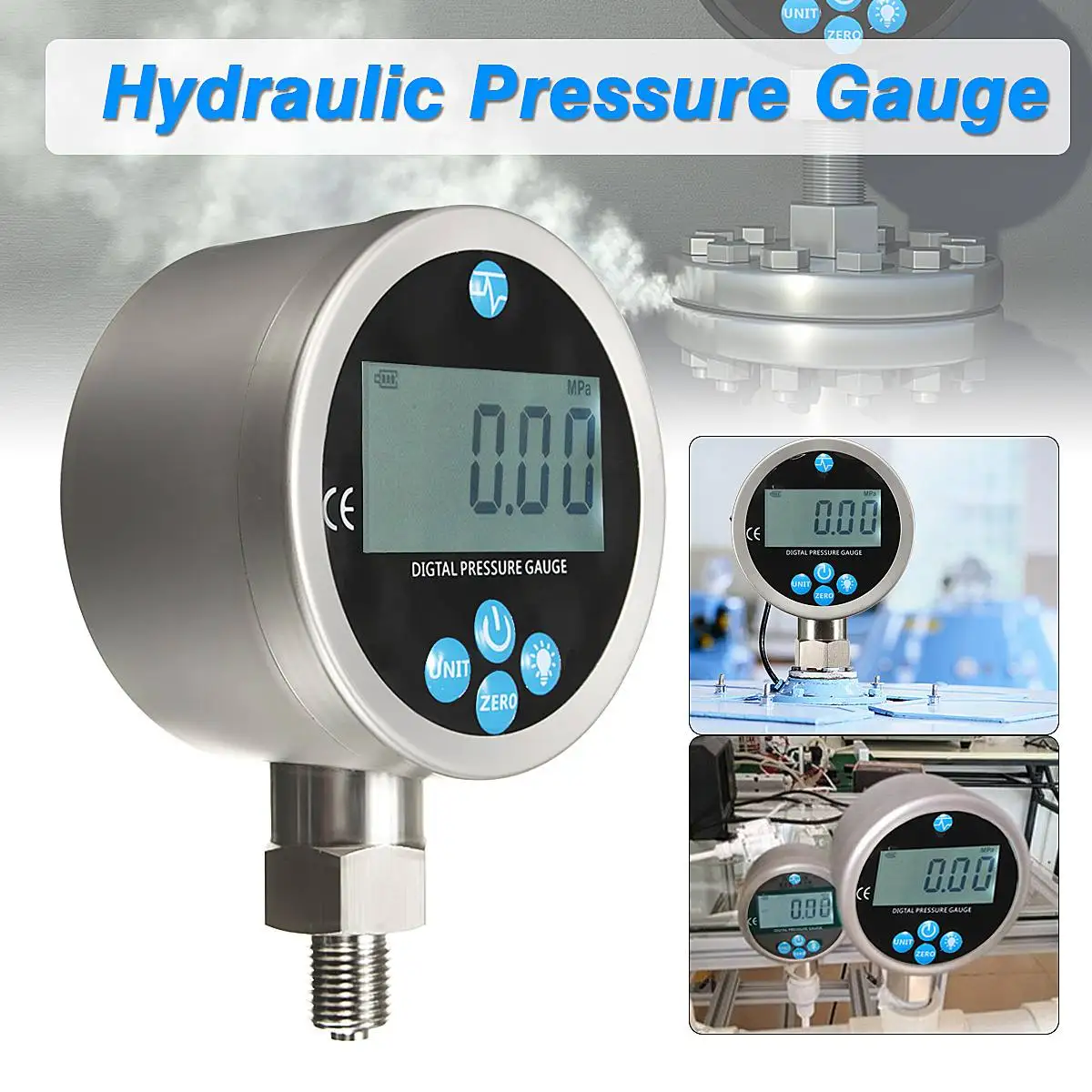 1Pcs Digital Hydraulic Pressure Gauge 400BAR/40Mpa/10000PSI with BSP1/4 Connector Backlight Pressure Tester Meter
1Pcs Digital Hydraulic Pressure Gauge 400BAR/40Mpa/10000PSI with BSP1/4 Connector Backlight Pressure Tester Meter