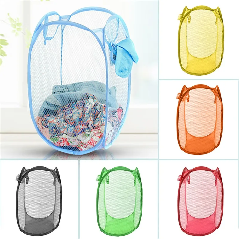Laundry Basket Laundry Storage Basket Bag Pop Up Mesh Foldable Washing Basket Bin Hamper Toy Cloth Storage Dropshipping
Laundry Basket Laundry Storage Basket Bag Pop Up Mesh Foldable Washing Basket Bin Hamper Toy Cloth Storage Dropshipping