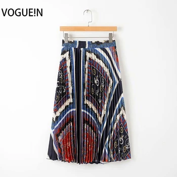 VOGUEIN New Womens Summer Retro Ethnic Geometric Chains Print Pleated Midi Skirt Wholesale
VOGUEIN New Womens Summer Retro Ethnic Geometric Chains Print Pleated Midi Skirt Wholesale