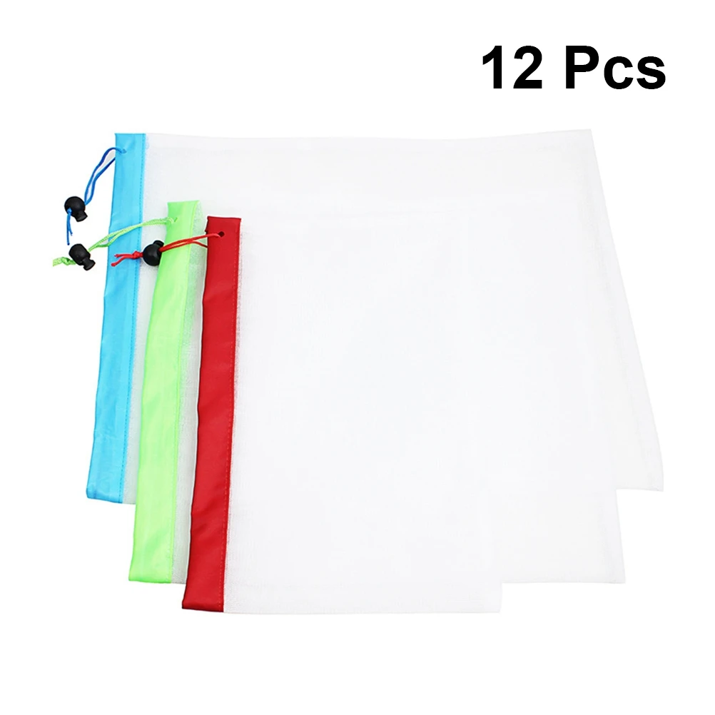 12pcs Durable Polyester Vegetable Bags Fruit Storage Portable Mesh Bags Organizer With Drawstring For Home Kitchen Fridge
12pcs Durable Polyester Vegetable Bags Fruit Storage Portable Mesh Bags Organizer With Drawstring For Home Kitchen Fridge