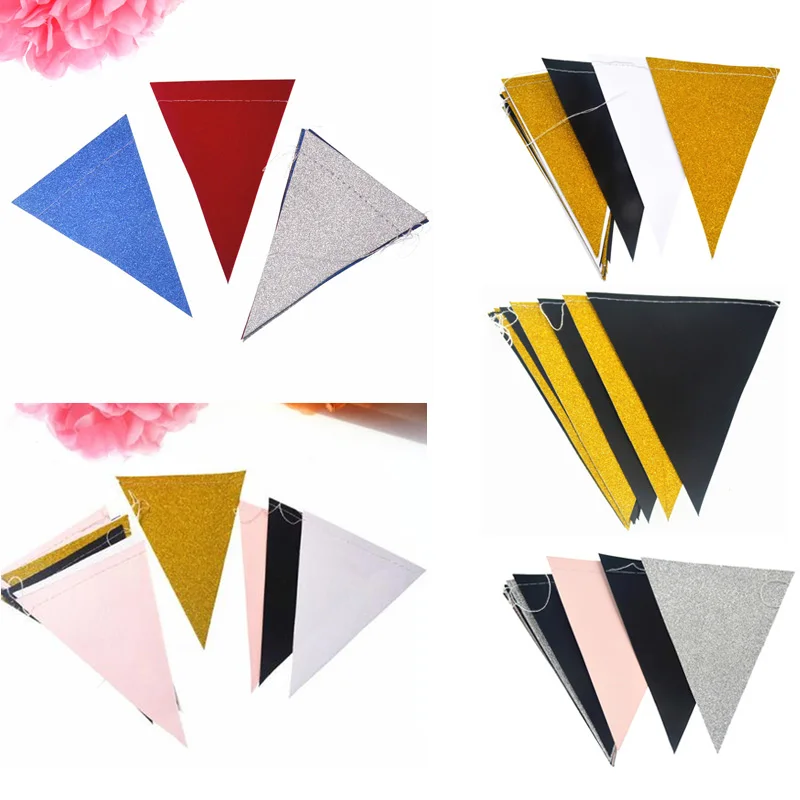 Hanging Flags Pink Black Silver Pull Flag Glitter Paper Pennant Bunting Garland Wedding Birthday Party Decor
Hanging Flags Pink Black Silver Pull Flag Glitter Paper Pennant Bunting Garland Wedding Birthday Party Decor