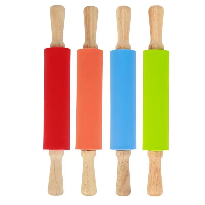 Wooden Handle Silicone Rolling Pin Non-Stick Flour Baking Fondant Pastry Roller Decorating Pastry Rolling Pin Pastry Tools
Wooden Handle Silicone Rolling Pin Non-Stick Flour Baking Fondant Pastry Roller Decorating Pastry Rolling Pin Pastry Tools